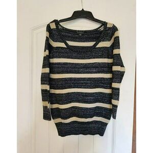 Sparkly Long Women's Striped Sweater